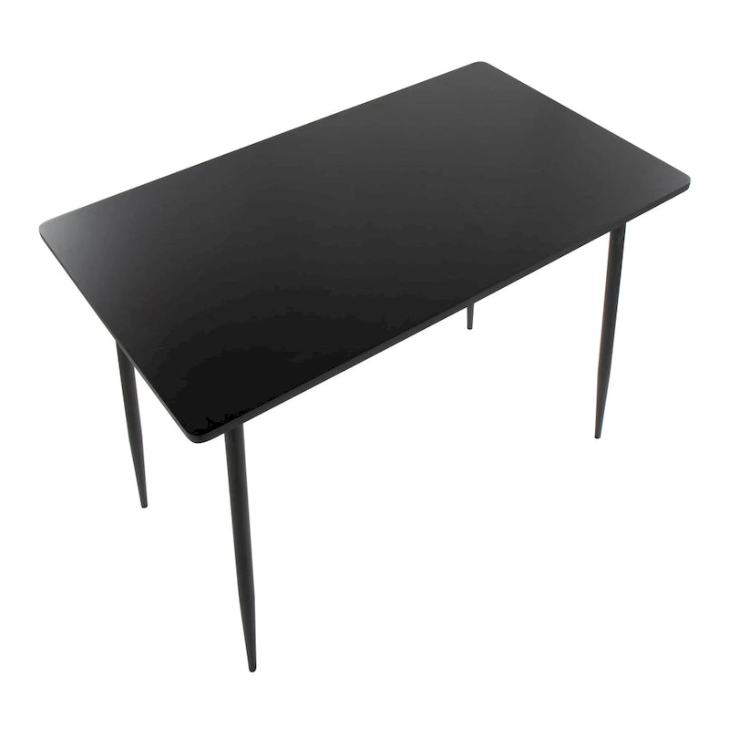 Counter Height Dining Table, Wood Top & Metal Legs, Seats 4 | Black/White, Chrome/Gold/Black