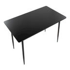 Counter Height Dining Table, Wood Top & Metal Legs, Seats 4 | Black/White, Chrome/Gold/Black