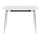 Counter Height Dining Table, Wood Top & Metal Legs, Seats 4 | Black/White, Chrome/Gold/Black