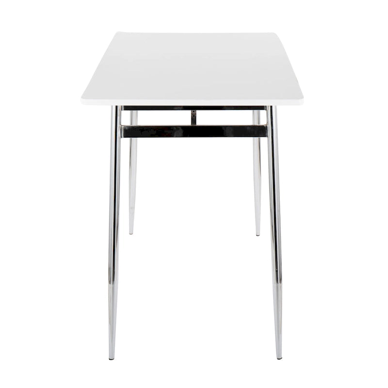 Counter Height Dining Table, Wood Top & Metal Legs, Seats 4 | Black/White, Chrome/Gold/Black
