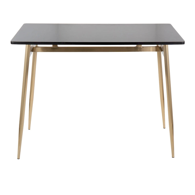 Counter Height Dining Table, Wood Top & Metal Legs, Seats 4 | Black/White, Chrome/Gold/Black