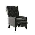 Charcoal Grey / Ruby Red / Navy Blue / Emerald Green Velvet Wingback Push Back Recliner Chair for 1