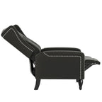 Charcoal Grey / Ruby Red / Navy Blue / Emerald Green Velvet Wingback Push Back Recliner Chair for 1