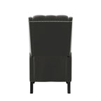 Charcoal Grey / Ruby Red / Navy Blue / Emerald Green Velvet Wingback Push Back Recliner Chair for 1