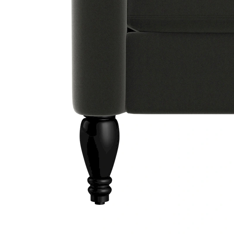 Charcoal Grey / Ruby Red / Navy Blue / Emerald Green Velvet Wingback Push Back Recliner Chair for 1