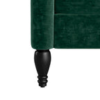 Charcoal Grey / Ruby Red / Navy Blue / Emerald Green Velvet Wingback Push Back Recliner Chair for 1