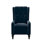 Charcoal Grey / Ruby Red / Navy Blue / Emerald Green Velvet Wingback Push Back Recliner Chair for 1