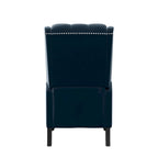 Charcoal Grey / Ruby Red / Navy Blue / Emerald Green Velvet Wingback Push Back Recliner Chair for 1