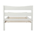 Solid Wood Platform Bed Frame with Headboard – White / Walnut / Espresso, For 1