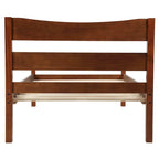 Solid Wood Platform Bed Frame with Headboard – White / Walnut / Espresso, For 1