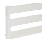 Brown / White Twin Platform Bed with Slatted Headboard, for 1