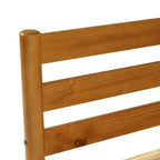 Brown / White Twin Platform Bed with Slatted Headboard, for 1