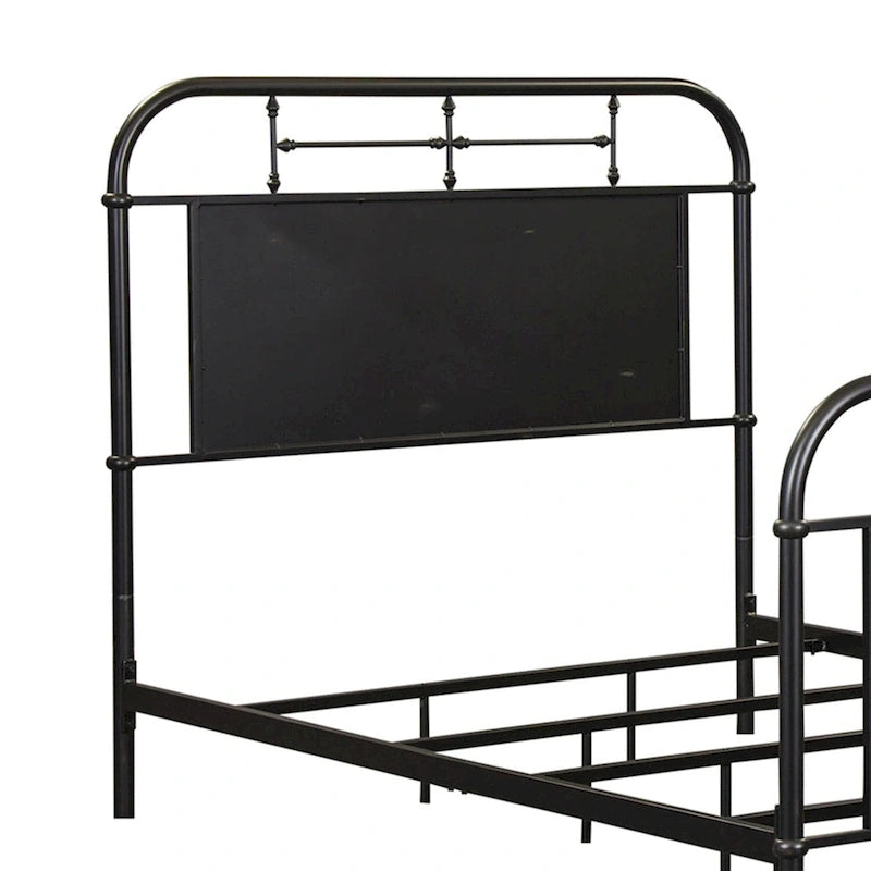 Distressed Full-Size Metal Headboard – Vintage Style, Fits 1–2