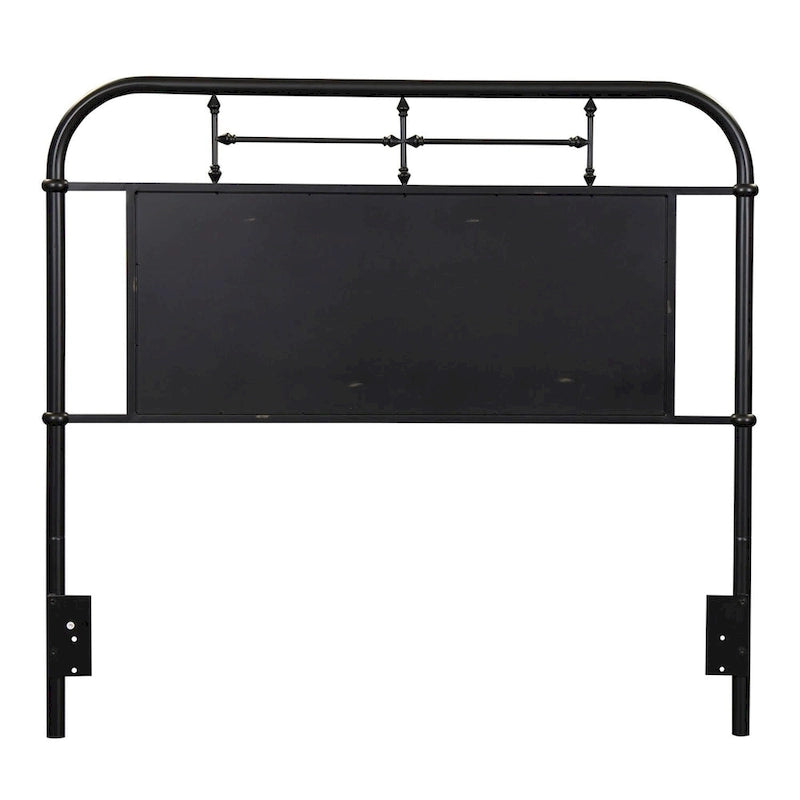 Distressed Full-Size Metal Headboard – Vintage Style, Fits 1–2