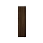 2-Piece Corner Wardrobe Closet with Hanging Rods & Drawers (Brown / White / Midnight Blue)