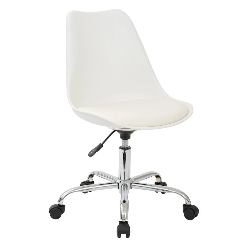 Swivel Office Chair with Fabric Seat – Single, Green / Teal / Red / White / Purple