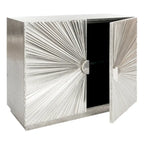 Silver Sunburst 2-Door Storage Chest