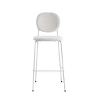 White / Black Boucle Bar & Counter Height Stools, Set of 2