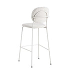 White / Black Boucle Bar & Counter Height Stools, Set of 2