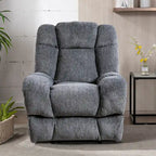 Orange / Smoke Grey / Brown Power Recliner Chair, Single Seat