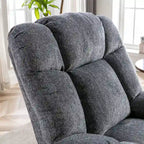 Orange / Smoke Grey / Brown Power Recliner Chair, Single Seat