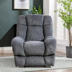 Orange / Smoke Grey / Brown Power Recliner Chair, Single Seat