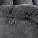 Orange / Smoke Grey / Brown Power Recliner Chair, Single Seat