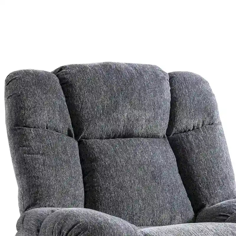 Orange / Smoke Grey / Brown Power Recliner Chair, Single Seat