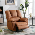 Orange / Smoke Grey / Brown Power Recliner Chair, Single Seat