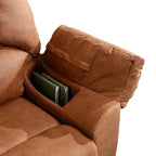 Orange / Smoke Grey / Brown Power Recliner Chair, Single Seat