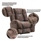 Orange / Smoke Grey / Brown Power Recliner Chair, Single Seat