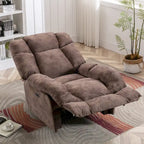 Orange / Smoke Grey / Brown Power Recliner Chair, Single Seat