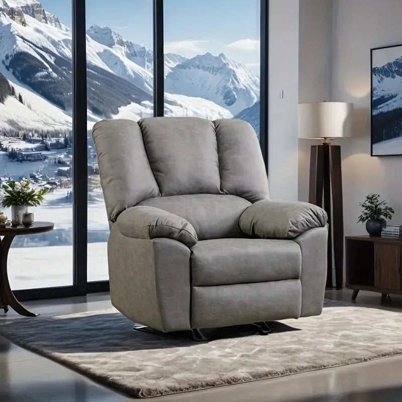 Orange / Smoke Grey / Brown Power Recliner Chair, Single Seat