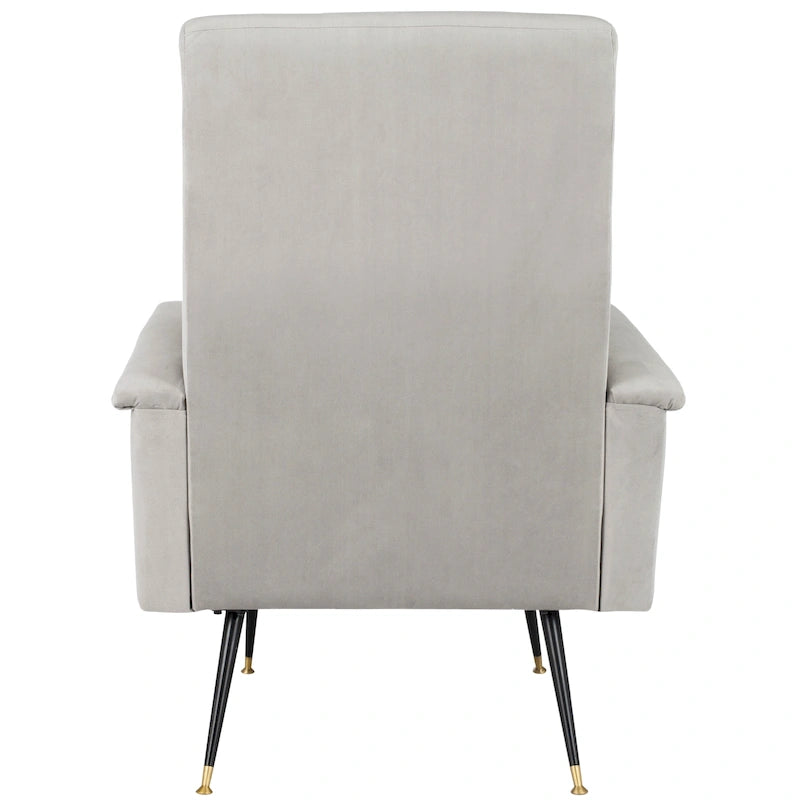 Mid-Century Retro Accent Club Chair, Single Seat – Yellow / Grey / Navy