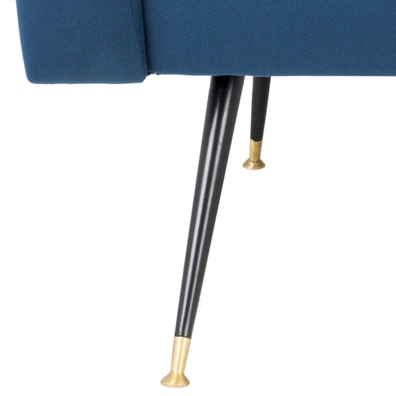 Mid-Century Retro Accent Club Chair, Single Seat – Yellow / Grey / Navy