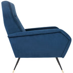 Mid-Century Retro Accent Club Chair, Single Seat – Yellow / Grey / Navy