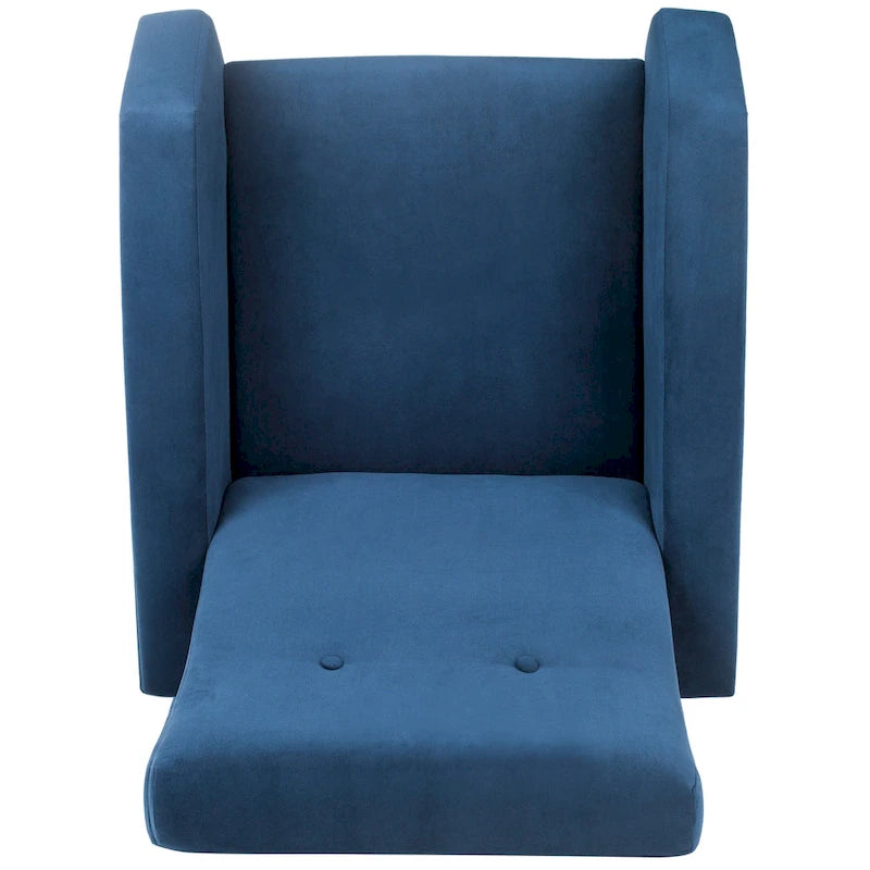 Mid-Century Retro Accent Club Chair, Single Seat – Yellow / Grey / Navy