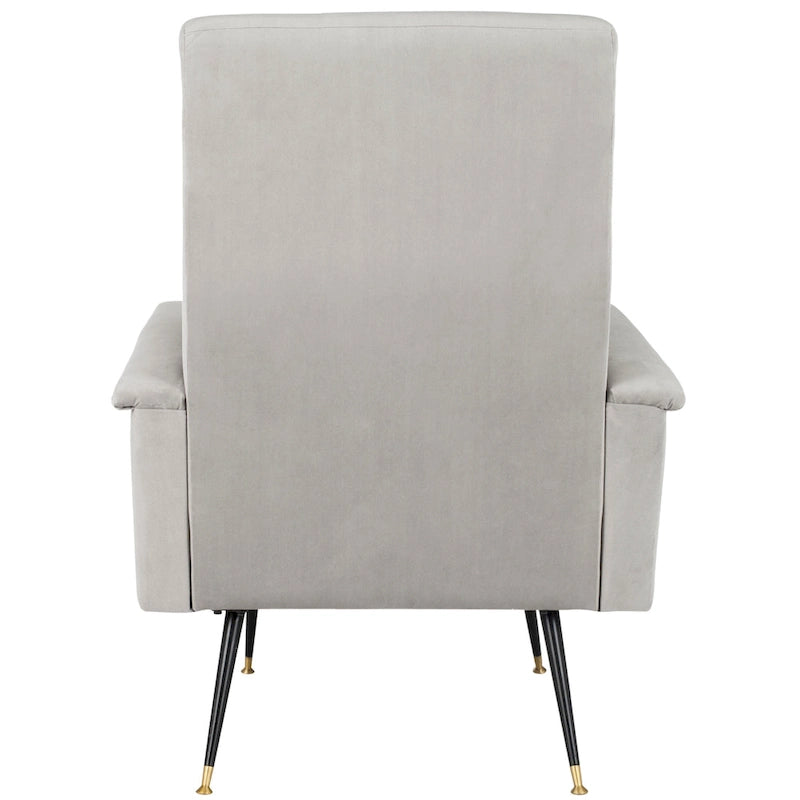 Mid-Century Retro Accent Club Chair, Single Seat – Yellow / Grey / Navy