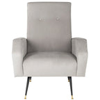 Mid-Century Retro Accent Club Chair, Single Seat – Yellow / Grey / Navy