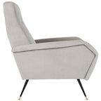 Mid-Century Retro Accent Club Chair, Single Seat – Yellow / Grey / Navy