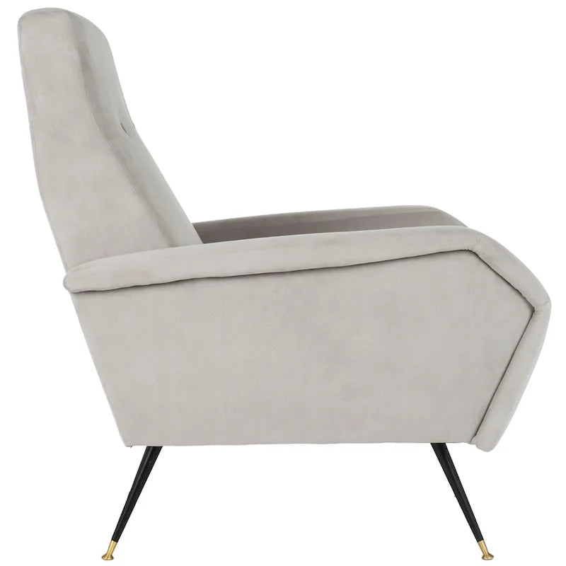 Mid-Century Retro Accent Club Chair, Single Seat – Yellow / Grey / Navy