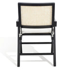 Walnut/Black/White/Natural Rattan Back Armchair, Single Seat