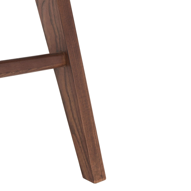 Walnut/Black/White/Natural Rattan Back Armchair, Single Seat