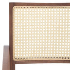 Walnut/Black/White/Natural Rattan Back Armchair, Single Seat