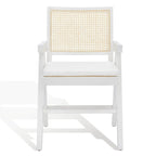 Walnut/Black/White/Natural Rattan Back Armchair, Single Seat