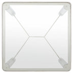 Silver Acrylic & Glass Accent Side Table, 20"W x 20"D x 24"H, 1-Person