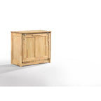 Natural Murphy Cabinet Bed, Twin/Full, 1-Person, Solid Hardwood