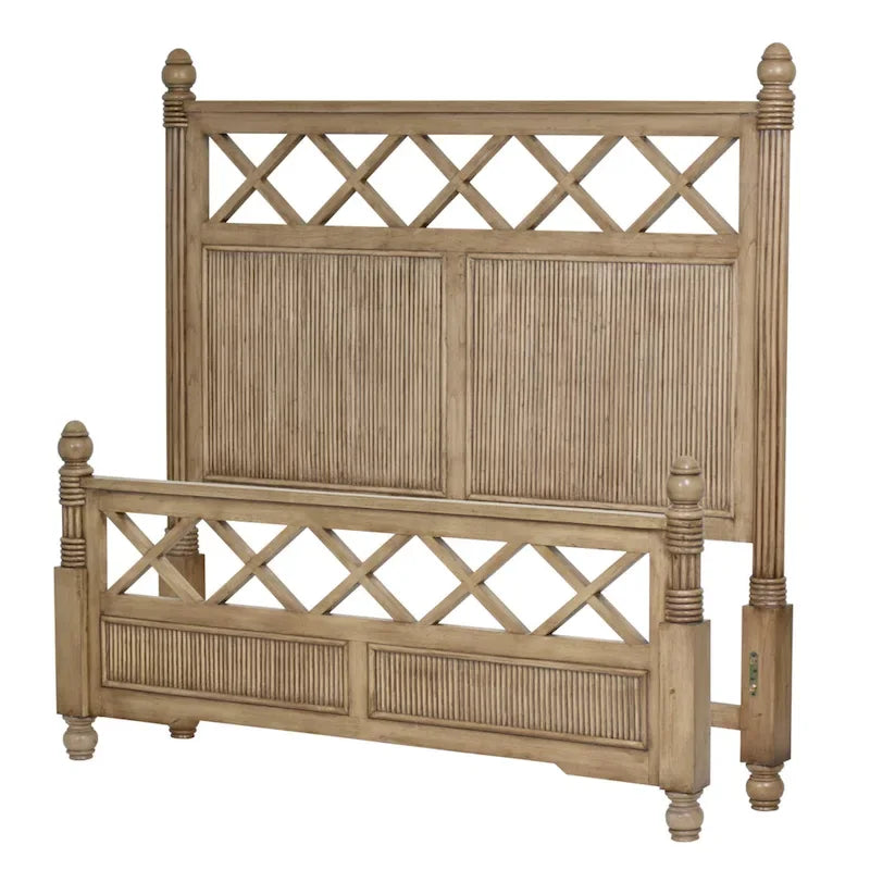 Frappe Solid Wood Bed, Queen/King, 1–2 Person