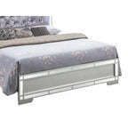 Silver Champagne Upholstered Full Panel Bed, Sleeps 1