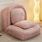 Pink / White / Grey Foldable Floor Sofa, 5-Position Adjustable, 1-Person